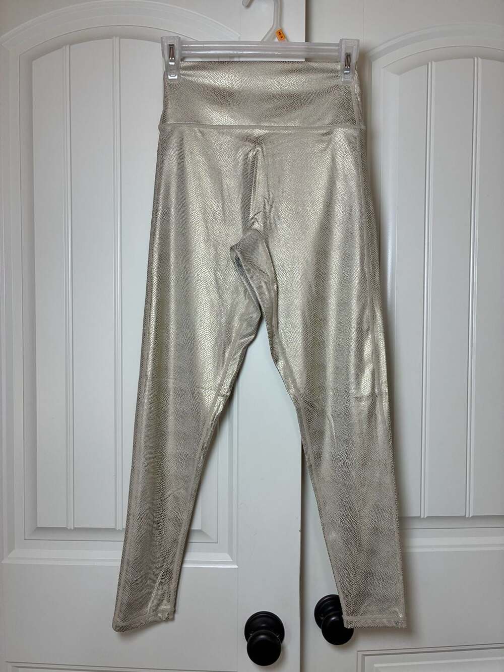 Buffbunny Collection Metallic Gold Snake Print Leggings Medium